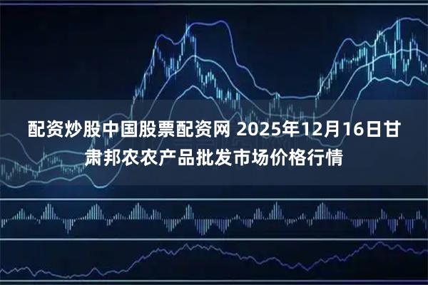 配资炒股中国股票配资网 2025年12月16日甘肃邦农农产品批发市场价格行情
